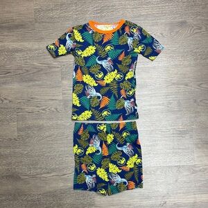 NWOT Jurrasic World Kids Sz 8 Jungle Print Matching SS/Shorts Set